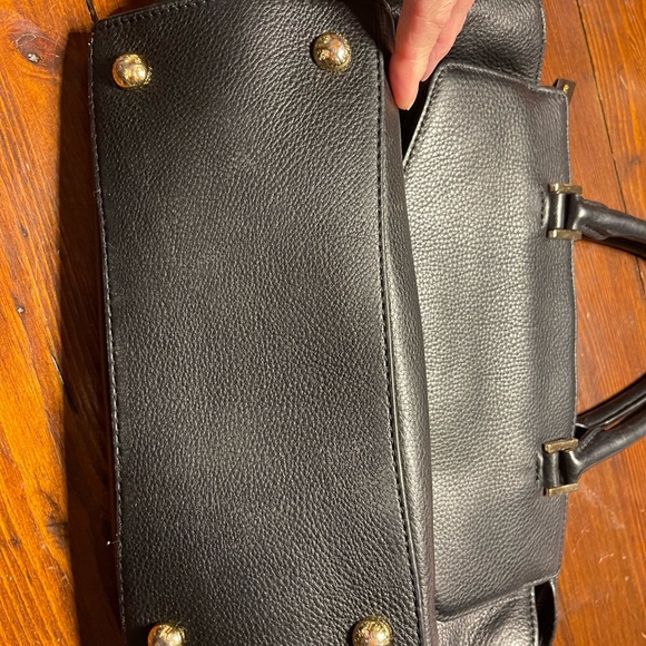 Michael Kors | Hudson Black Pebbled Leather Satchel - Picture 14 of 14